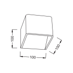 ΑΠΛΙΚΑ LED UP-DOWN CUBE 1X3W 230V 3000K 25000hrs Λευκή NEPHELE - Image 2