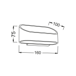 ΕΠΙΤΟΙΧΙΟ ΦΩΤΙΣΤΙΚΟ  LED ΜΑΥΡΟ UP-DOWN 1X3W 230V 3000K 30000hrs NEPHELE - Image 2
