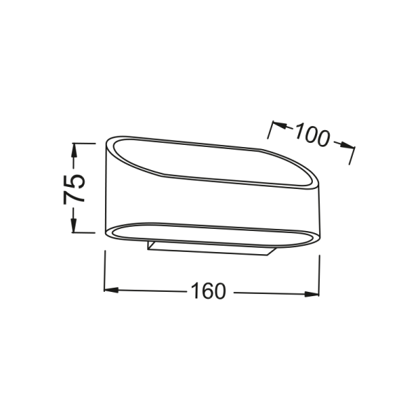 ΕΠΙΤΟΙΧΙΟ ΦΩΤΙΣΤΙΚΟ  LED ΜΑΥΡΟ UP-DOWN 1X3W 230V 3000K 30000hrs NEPHELE - Image 2