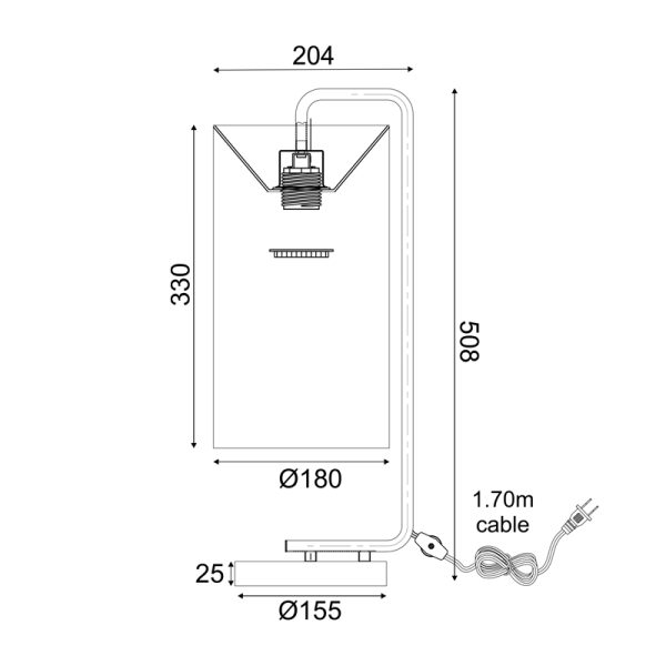 ΕΠΙΤΡΑΠΕΖΙΟ ΦΩΤΙΣΤΙΚΟ  1XE27 OSAKA ΧΡΥΣΟ ΜΕΤ/ΚΟ+ΛΕΥΚΟ ΑΜΠΑΖΟΥΡ-ΜΑΡΜΑΡΟ IP20 20,4X18XH51CM - Image 2