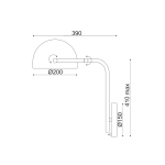 ΕΠΙΤΟΙΧΟ ΦΩΤΙΣΤΙΚΟ  1ΧΕ27 ΜΕΤΑΛΛΙΚΟ 25Χ30ΧΗ42CM OCEANUS - Image 2