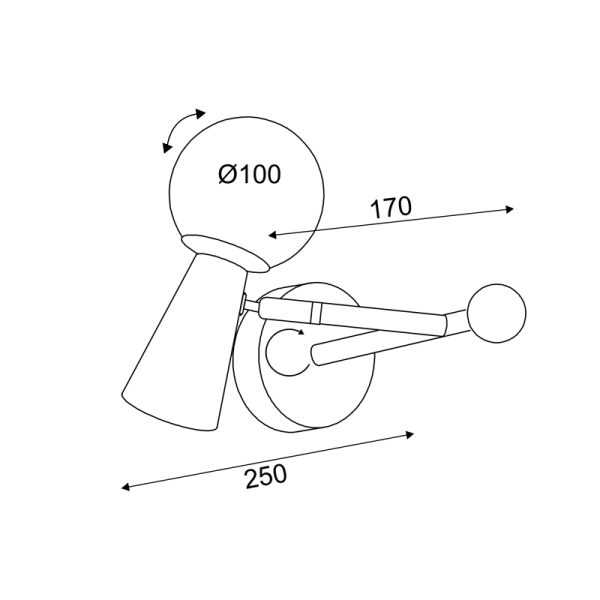 ΕΠΙΤΟΙΧΟ ΦΩΤΙΣΤΙΚΟ ΑΠΛΙΚΑ 1xG9 & 1xGU10 KIMOLOS ΜΑΥΡΟ ΜΕ ΛΕΥΚΟ ΓΥΑΛΙ 22Χ20Χ17CM - Image 3