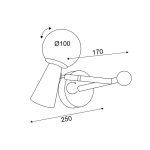 ΕΠΙΤΟΙΧΟ ΦΩΤΙΣΤΙΚΟ 1xG9 & 1xGU10 KIMOLOS ΧΡΥΣΟ ΜΕ ΛΕΥΚΟ ΓΥΑΛΙ 22Χ20Χ17CM - Image 3