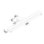 ΦΩΤΙΣΤΙΚΟ ΓΙΑ ΕΠΙΠΛΟ ΜΠΑΝΙΟΥ LED 8W 3000K 520LM VOIR ΧΡΩΜΙΟ IP44 50X4X10,5CM - Image 3