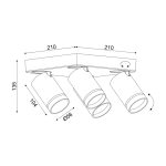 Φωτιστικό Οροφής Σποτ 4XGU10 DIVINO Λευκό IP20 21X21X13,5CM - Image 2