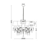 ΚΡΕΜΑΣΤΟ Φ/Σ 5ΧΕ14 ΛΕΥΚΟ ΑΚΡΥΛΙΚΟ-ΜΠΛΕ ΑΜΠΑΖΟΥΡ Φ46CM MACARON - Image 2