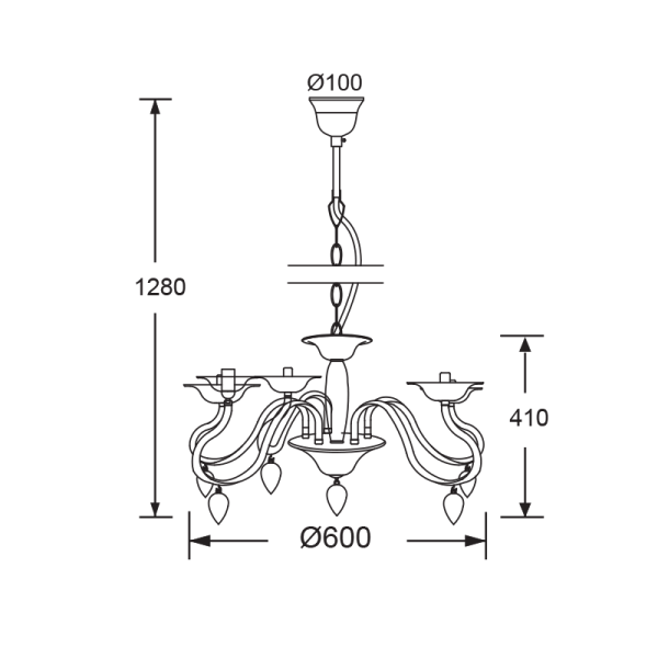 ΚΡΕΜΑΣΤΟ ΑΚΡΥΛΙΚΟ ΛΕΥΚΟ 5ΧΕ14 53xH43cm FIRENZE - Image 2