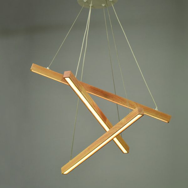 ΚΡΕΜΑΣΤΟ ΦΩΤΙΣΤΙΚΟ LED 27W 3000K 2850LM ON/OFF CANELA ΞΥΛΟ ΜΕ ΛΕΥΚΗ ΡΟΖΕΤΑ D56XH100CM - Image 2