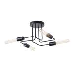 ΦΩΤΙΣΤΙΚΟ ΟΡΟΦΗΣ 4XE27 ΜΕΤΑΛΛΙΚΟ ΜΑΥΡΟ ΜΑΤ Φ44XH21CM COBRA