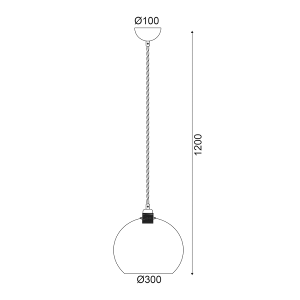 ΚΡΕΜΑΣΤΟ ΜΟΝΟΦΩΤΟ 1ΧΕ27 ΔΙΑΦ.ΚΕΧΡΙΜΠΑΡ ΓΥΑΛ+ΧΡΥΣ ΜΕΤ.ΑΝΑΡΤΗΣΦ30ΧΗ120CM PYTHIA - Image 2