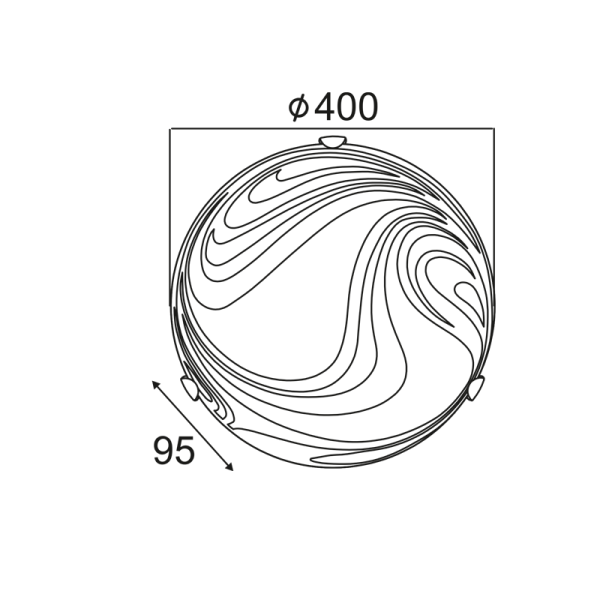 ΠΛΑΦΟΝΙΕΡΑ 3XE27 ΛΕΥΚΗ ΑΜΜΟΒΟΛΗ ΣΧΕΔΙΑ Φ40 PELAGOS - Image 2