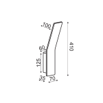 ΕΠΙΤΟΙΧΟ ΦΩΤΙΣΤΙΚΟ LED 9W 3000K ΑΛΟΥΜΙΝΙΟ ΜΑΥΡΟ 40X7X12CM ZEN - Image 2
