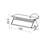ΕΠΙΤΟΙΧΟ ΦΩΤΙΣΤΙΚΟ LED 5W 3000K ΑΛΟΥΜΙΝΙΟ ΧΡΥΣΟ 16X8X5,5CM PYRAMID - Image 3