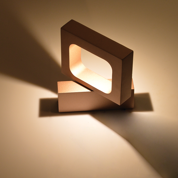 ΕΠΙΤΟΙΧΟ ΦΩΤΙΣΤΙΚΟ LED 6W 3000K ΑΛΟΥΜΙΝΙΟ ΧΡΥΣΟ 14,5X13X3CM CYCLOP - Image 2