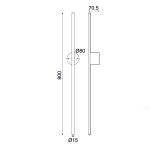 ΕΠΙΤΟΙΧΟ ΦΩΤΙΣΤΙΚΟ LED 15W 3000K 970LM AVENUE ΜΑΥΡΟ ΜΕΤ/ΚΟ IP20 7,5X8X80CM - Image 2