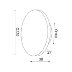 ΕΠΙΤΟΙΧΟ ΦΩΤΙΣΤΙΚΟ LED 10W 3000Κ ΑΠΟΧΡ.ΤΣΙΜΕΝΤΟΥ MDF ΚΥΚΛΟΣ Φ22ΧΗ3,6CM ECLIPSE - Image 2