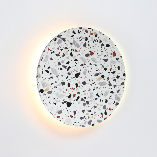 ΕΠΙΤΟΙΧΟ ΦΩΤΙΣΤΙΚΟ LED 15W 3000Κ 1200LM TERRAZZO MDF ΚΥΚΛΟΣ Φ30ΧΗ3,6CM ECLIPSE - Image 2