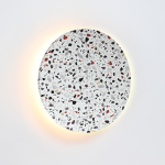 ΕΠΙΤΟΙΧΟ ΦΩΤΙΣΤΙΚΟ LED 24W 3000Κ 1920LM TERRAZZO MDF ΚΥΚΛΟΣ Φ40ΧΗ3,6CM ECLIPSE - Image 2