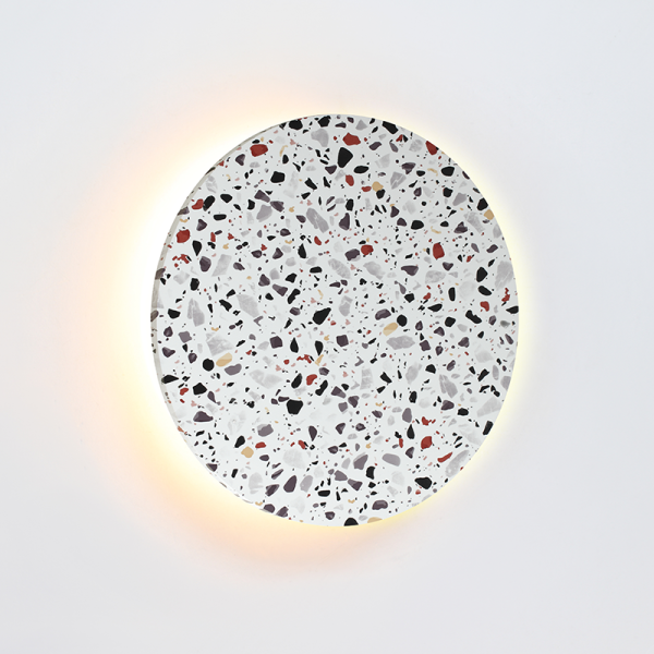 ΕΠΙΤΟΙΧΟ ΦΩΤΙΣΤΙΚΟ LED 24W 3000Κ 1920LM TERRAZZO MDF ΚΥΚΛΟΣ Φ40ΧΗ3,6CM ECLIPSE - Image 2