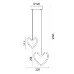 ΚΡΕΜΑΣΤΟ ΦΩΤΙΣΤΙΚΟ LED 14W 3000K 900LM INNAMORATO ΛΕΥΚΟ ΜΕΤ/ΚΟ 24X14X100CM - Image 3
