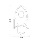 ΕΠΙΤΟΙΧΟ ΦΩΤΙΣΤΙΚΟ LED 5.5W 3000K 385LM NASA ΜΑΥΡΟ MDF 24X13X3.8CM - Image 3