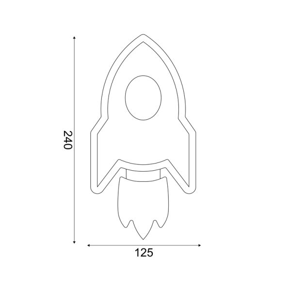ΕΠΙΤΟΙΧΟ ΦΩΤΙΣΤΙΚΟ LED 5.5W 3000K 385LM NASA ΜΑΥΡΟ MDF 24X13X3.8CM - Image 3