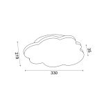 ΕΠΙΤΟΙΧΟ ΠΑΙΔΙΚΟ ΦΩΤΙΣΤΙΚΟ LED 10W 3000K 800LM ΛΕΥΚΟ MDF 33X3,5X22CM HOLMA - Image 3