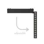 Φωτιστικό LED 12W 3CCT για Ultra-Thin μαγνητική ράγα σε μαύρη απόχρωση (by tuya and zigbee) D:23cmX8cm (T04805-BL) - Image 3