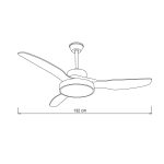 Ανεμιστήρας Οροφής  Nitinat 25W 3CCT LED σε λευκό χρώμα και απόχρωση ξύλου (102000210) - Image 2