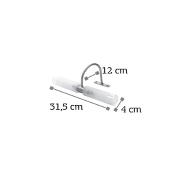 Επιτοίχιο φωτιστικό οξυντέ μέταλλο και αμμοβολή γυαλί (1046-Οξυντέ) - Image 2