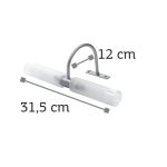 Φωτιστικό απλίκα για έπιπλο μπάνιου 2 φώτα με γυαλί αμμοβολής (1046-Χρώμιο) - Image 2