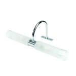 Φωτιστικό απλίκα για έπιπλο μπάνιου 2 φώτα με γυαλί αμμοβολής (1046-Χρώμιο)