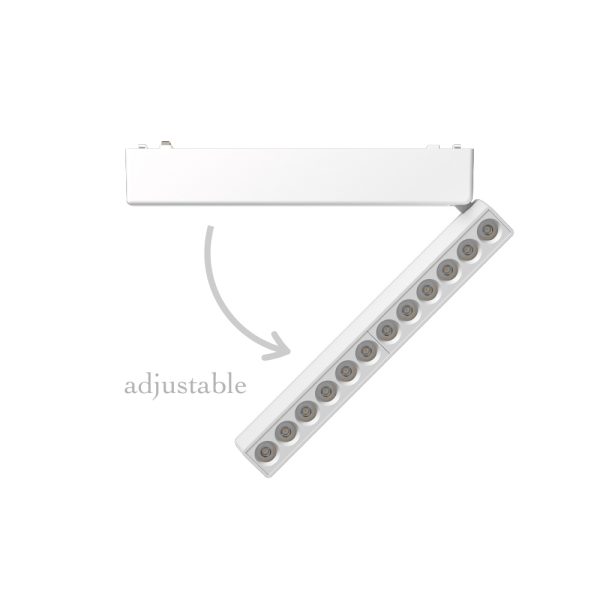 Φωτιστικό LED 12W 3CCT για Ultra-Thin μαγνητική ράγα σε λευκή απόχρωση (by tuya and zigbee) D:23cmX8cm (T04805-WH) - Image 2