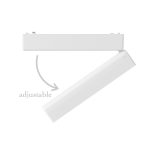 Φωτιστικό LED 12W 3CCT για Ultra-Thin μαγνητική ράγα σε λευκή απόχρωση (by tuya and zigbee) D:23cmX8cm (T04805-WH) - Image 4