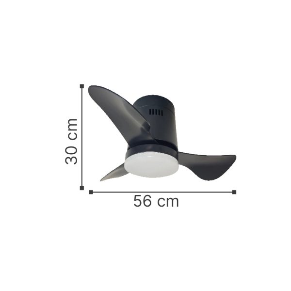 Ανεμιστήρας Οροφής Elsinore -15W 3CCT LED Fan Light σε λευκό χρώμα με ξύλινη απόχρωση στα πτερύγια (102000410) - Image 3