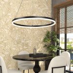 Κρεμαστό φωτιστικό LED 45W 3CCT (by switch on base) D:60cm (6095-C-Black) - Image 3