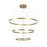 Κρεμαστό φωτιστικό LED 100W 3CCT (by switch on base) D:60cm (6095-A-Golden) - Image 4