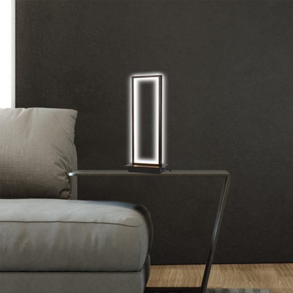 Επιτραπέζιο φωτιστικό LED 16W 3000K από αλουμίνιο σε μαύρη απόχρωση D:40cm (3020) - Image 2