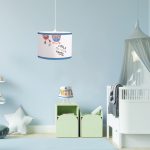 Κρεμαστό φωτιστικό από καπέλο και λευκή ανάρτηση D:35cm (4035) - Image 4