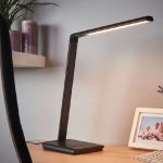 Επιτραπέζιο φωτιστικό LED 7W 3CCT (by touch) σε μαύρο χρώμα D:39cm (3045-BL) - Image 4