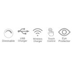 Επιτραπέζιο φωτιστικό LED 7W 3CCT (by touch) σε λευκό χρώμα D:39cm (3045-WH) - Image 4