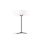 Επιτραπέζιο φωτιστικό από μέταλλο σε μαύρή απόχρωση και υφασμάτινο καπέλο 24W 3000K D:40cm (3050-Black)