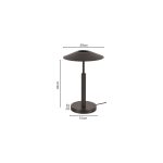 Επιτραπέζιο φωτιστικό σε μαύρο χρώμα LED 10W D:28x45cm (3063-Black) - Image 4