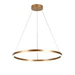 Κρεμαστό φωτιστικό LED 45W 3CCT (by switch on base) D:60cm (6095-C-Golden)