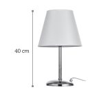 Επιτραπέζιο φωτιστικό από μέταλλο σε οξυντέ απόχρωση και υφασμάτινο καπέλο (3425-Οξυντέ) - Image 2