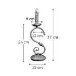 Επιτραπέζιο φωτιστικό από μέταλλο σε λευκή πατίνα (3445-Λευκή Πατίνα) - Image 2