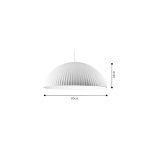 Κρεμαστό φωτιστικό λευκό από γύψο 1XE27 D:60cm (4063-White) - Image 3