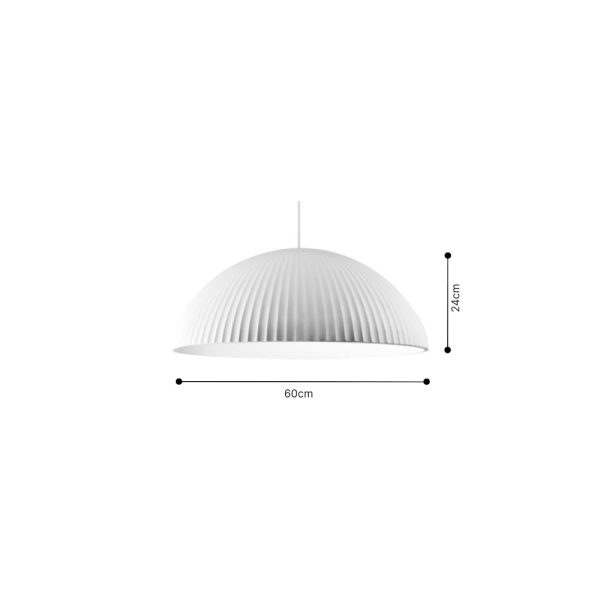Κρεμαστό φωτιστικό λευκό από γύψο 1XE27 D:60cm (4063-White) - Image 3