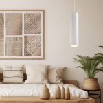 Κρεμαστό φωτιστικό λευκό από γύψο 1XGU10 D:30cm (4064-White) - Image 3