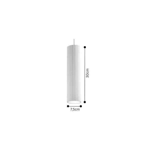 Κρεμαστό φωτιστικό λευκό από γύψο 1XGU10 D:30cm (4064-White) - Image 2